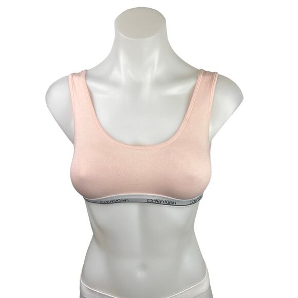 Calvin Klein Other - Calvin Klein Womens Pink Scoop Neck Pullover Athletic Yoga Sports Bra Top Size M